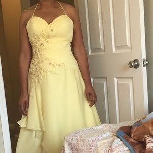 Yellow formal gown